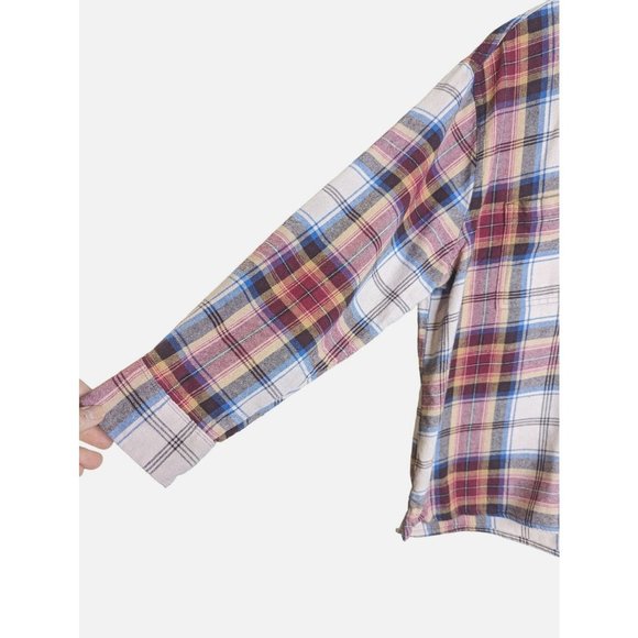 Old Navy 100% Cotton Flannel Plaid The Boyfriend Shirt Classic & Soft sz XL - Picture 3 of 8